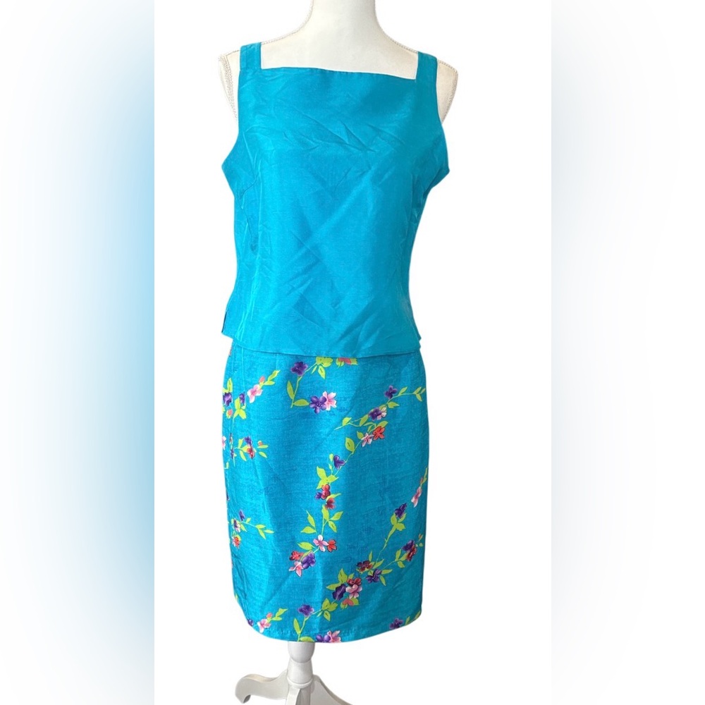 Vibrant Floral Silk Coordinates Set size 10
